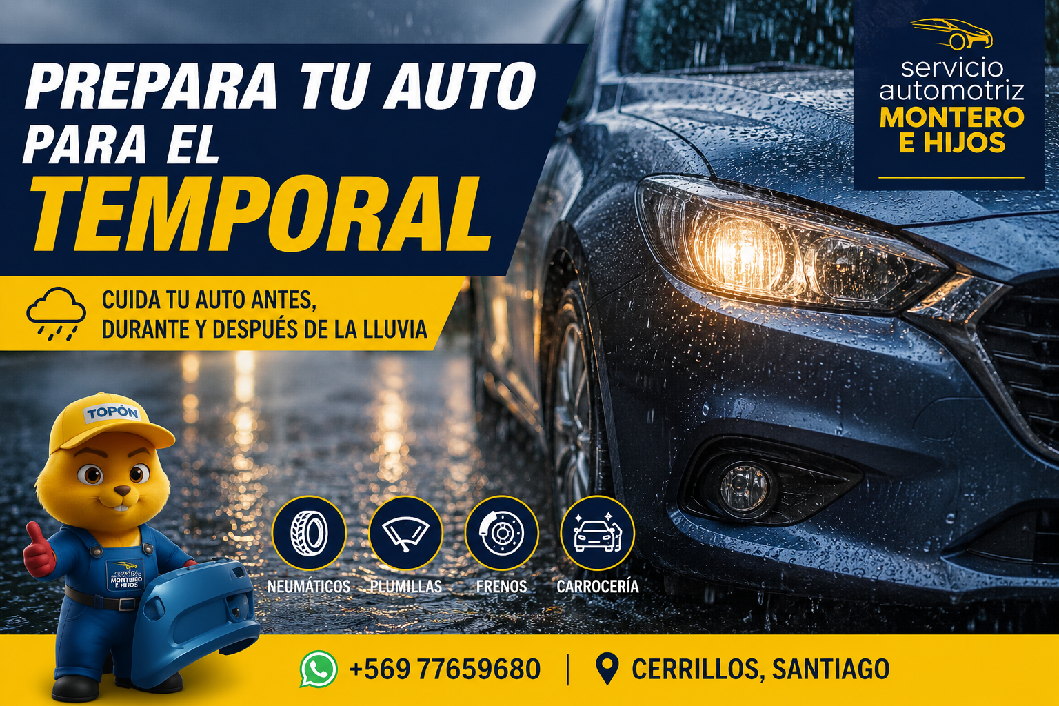 Se viene un temporal a Santiago: así puedes proteger tu auto antes, durante y después